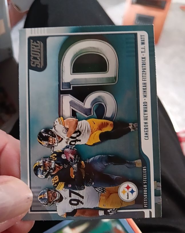 2020 Panini Score 3D #3D-TMC Cameron Heyward / Minkah Fitzpatrick / T.J. Watt — front