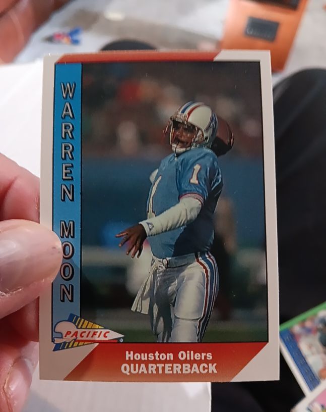 1991 Pacific #181 Warren Moon Houston Oilers — front