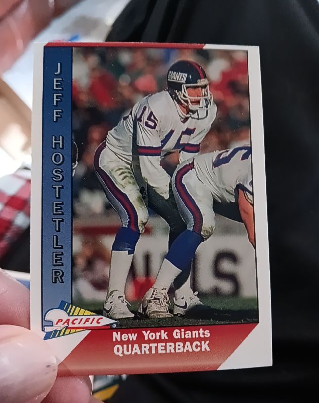1991 Pacific Football #347 Jeff Hostetler — front
