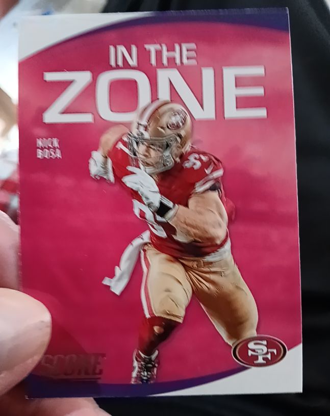 2020 Panini Score Football In The Zone #IZ-NB Nick Bosa — front