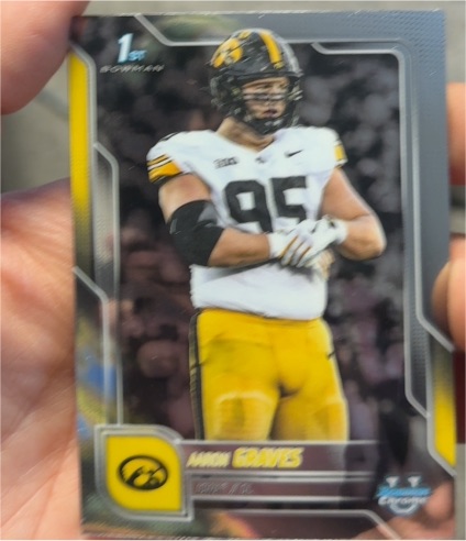2025 Bowman University Chrome #45 Aaron Graves — front