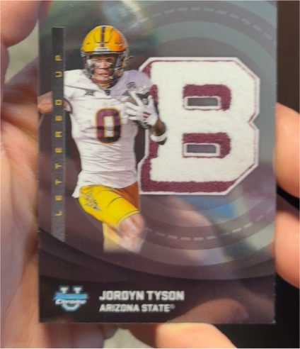 2025 Bowman University Chrome Lettered Up #LU-22 Jordyn Tyson — front
