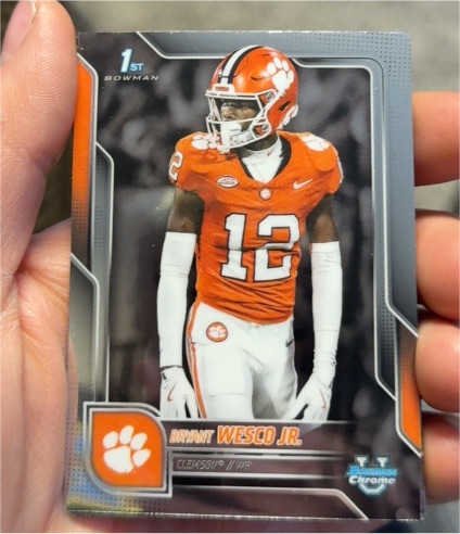 2025 Bowman University Chrome #27 Bryant Wesco Jr. — front