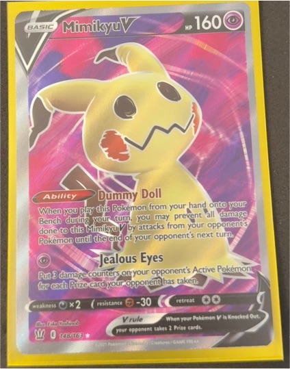 2021 Pokémon Sword & Shield Battle Styles #148 Mimikyu V — front