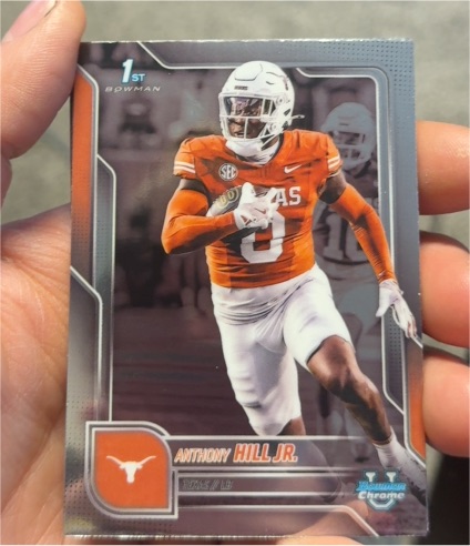 2025 Bowman University Chrome #84 Anthony Hill Jr. — front