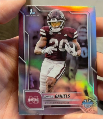 2025 Bowman University Chrome #148 Johnnie Daniels — front
