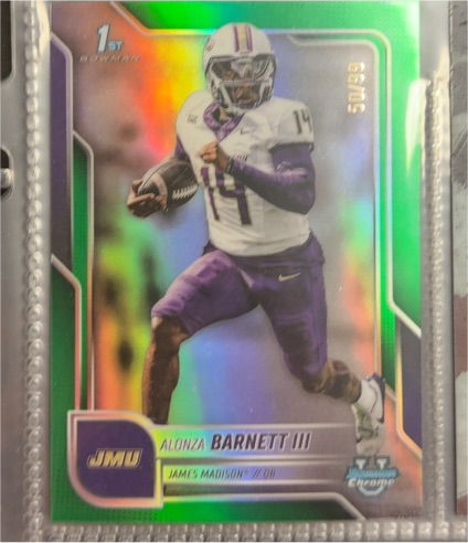 2025 Bowman Chrome University #35 Alonza Barnett III — front