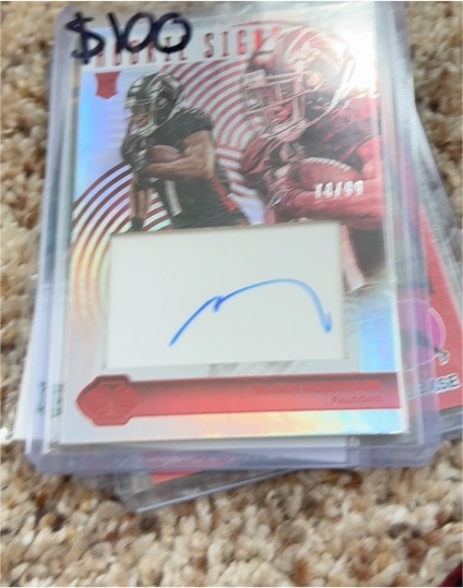 2023 Panini Football Autograph #44/99 Falcons Player — front