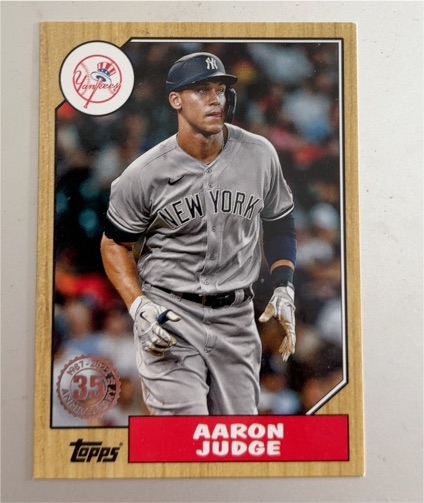 2022 Topps 1987 35th Anniversary Insert #T87-99 Aaron Judge — front