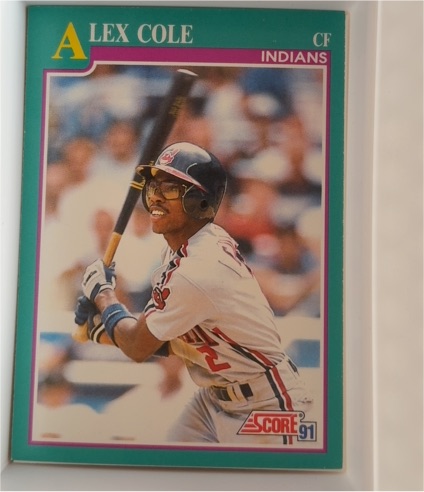 1991 Score #451 Alex Cole — front