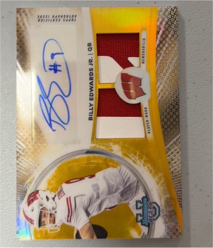 2025 Topps Bowman University Best #DRA-BE Billy Edwards Jr. — front