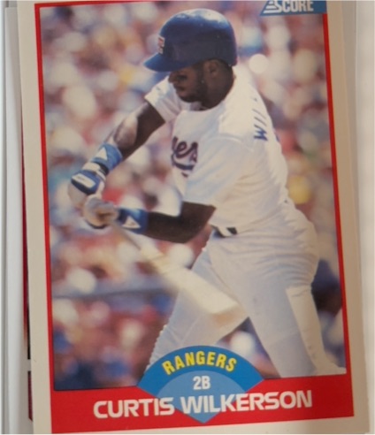 1989 Score #518 Curtis Wilkerson Texas Rangers — front