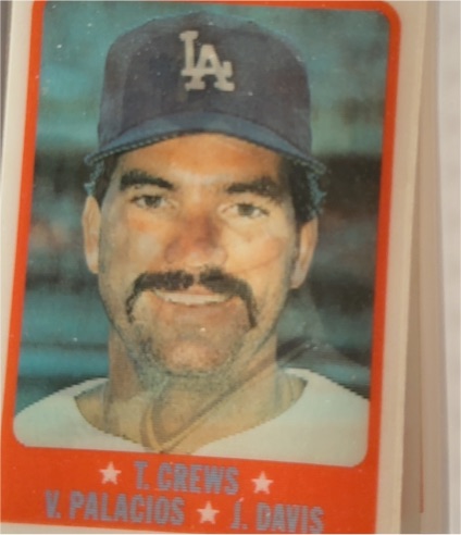 1988 Sportflics Tim Crews/Vicente Palacios/John Davis Los Angeles Dodgers — front