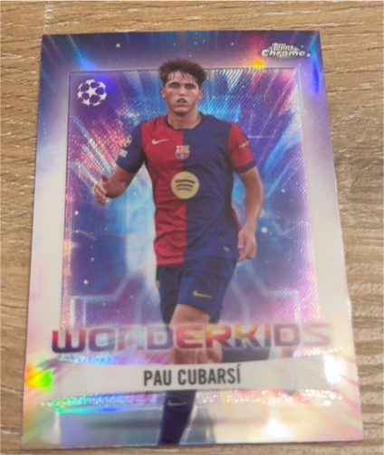 2024-25 Topps Chrome UEFA Club Competitions Wonderkids #WK-13 Pau Cubarsí — front