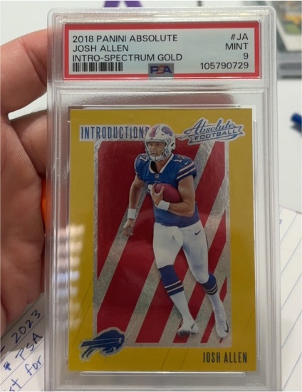 2018 Panini Absolute Introductions Josh Allen Spectrum Gold — front