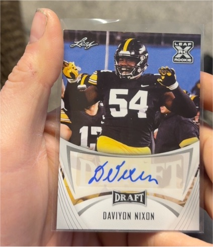 2021 Leaf Draft #BA-DN2 Daviyon Nixon — front