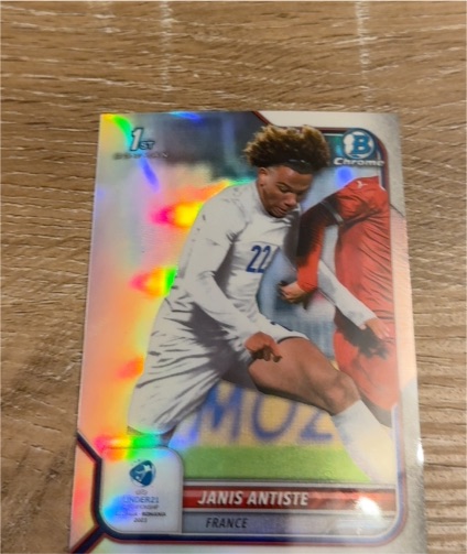 2022 Bowman Chrome UEFA Under 21 #72 Janis Antiste — front