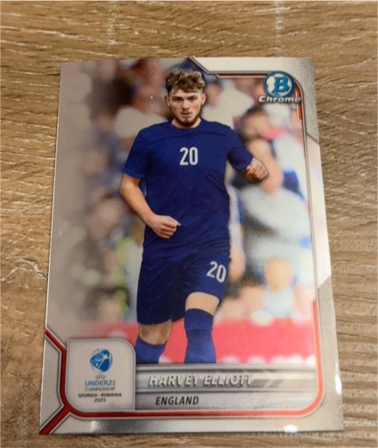 2022 Bowman Chrome UEFA Under 21 #5 Harvey Elliott — front