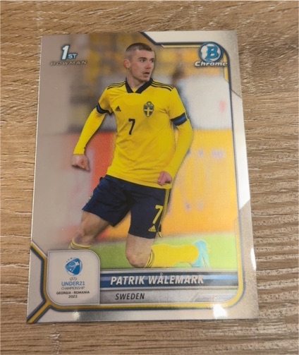 2022 Bowman Chrome UEFA Under 21 #58 Patrik Walemark — front