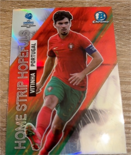 2022 Bowman Chrome UEFA U21 Home Strip Hopefuls #HS-9 Vitinha — front