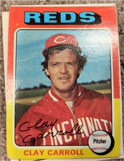 1975 Topps #345 Clay Carroll — front