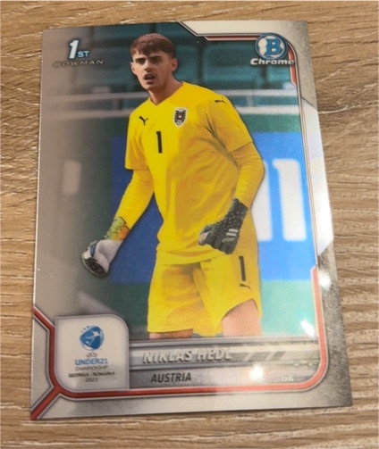 2022 Bowman Chrome UEFA Under 21 #132 Niklas Hedl — front