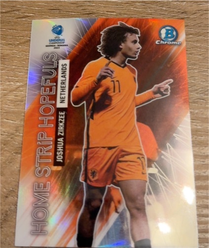 2023 Bowman Chrome UEFA U21 Home Strip Hopefuls Joshua Zirkzee — front