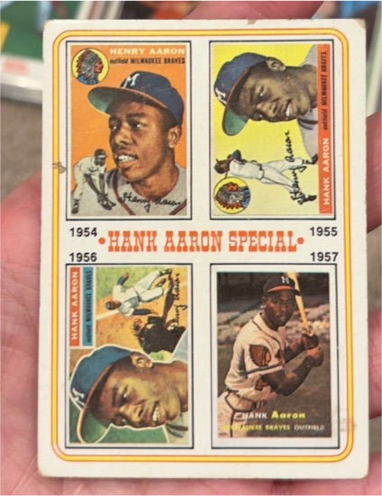 1974 Topps #2 Hank Aaron Special 1954-1957 — front