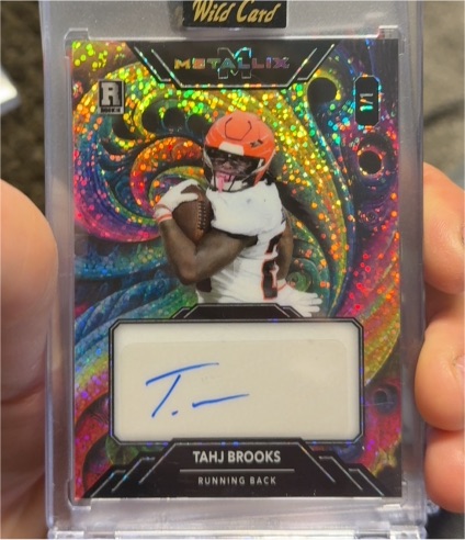 2025 Wild Card Metallix # Tahj Brooks — front