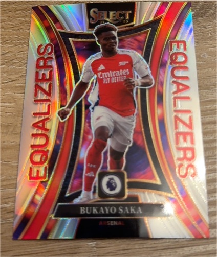 2024-25 Panini Select Premier League #10 Bukayo Saka Equalizers Silver Prizm — front