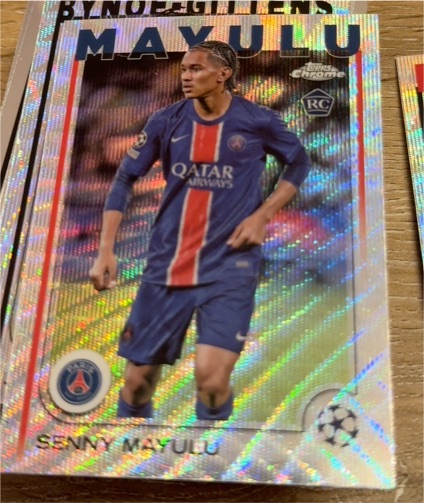 2024-25 Topps Chrome UEFA Club Competitions #173 Senny Mayulu Wave Refractor — front