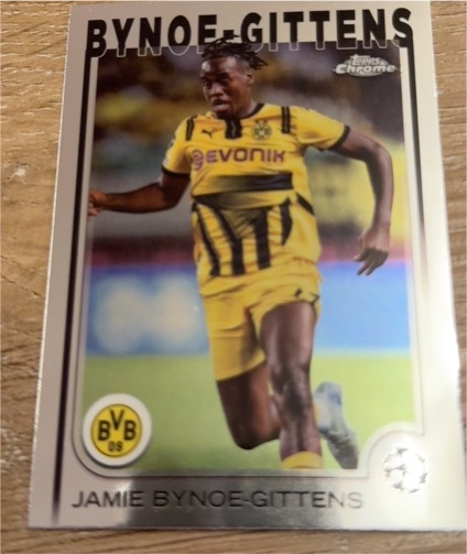 2024-25 Topps Chrome UEFA Club Competitions #58 Jamie Bynoe-Gittens Borussia Dortmund — front