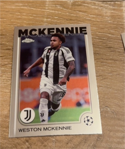 2024-25 Topps Chrome UEFA Club Competitions #160 Weston McKennie — front
