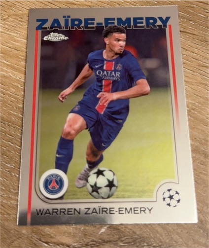 2024-25 Topps Chrome UEFA #197 Warren Zaïre-Emery — front