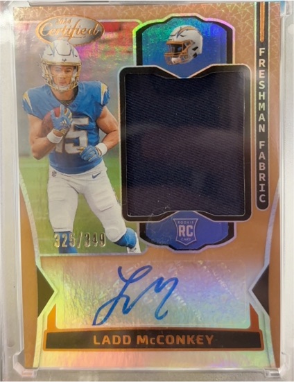 2024 Panini Certified Freshman Fabric #FMS-LMY Ladd McConkey — front