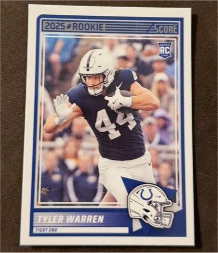 2025 Panini Score #21 Tyler Warren Rookie — front