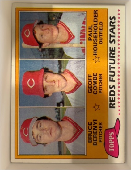 1981 Topps #606 Reds Future Stars Bruce Berenyi / Geoff Combe / Paul Householder — front