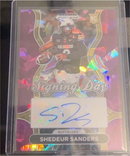2025 Panini Prizm Draft Picks Signing Day Shedeur Sanders Rookie Card — front