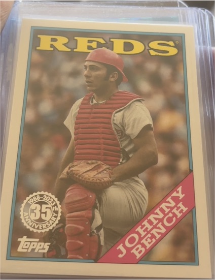 2023 Topps Update #88US-20 Johnny Bench 1988 Topps Baseball 35th Anniversary — front