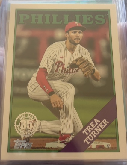 2023 Topps Update #88US-1 Trea Turner 1988 Topps Baseball 35th Anniversary — front