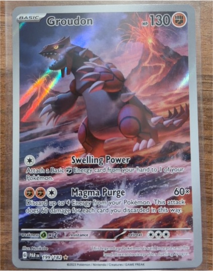 2023 Pokémon SV04: Paradox Rift #199 Groudon Illustration Rare — front