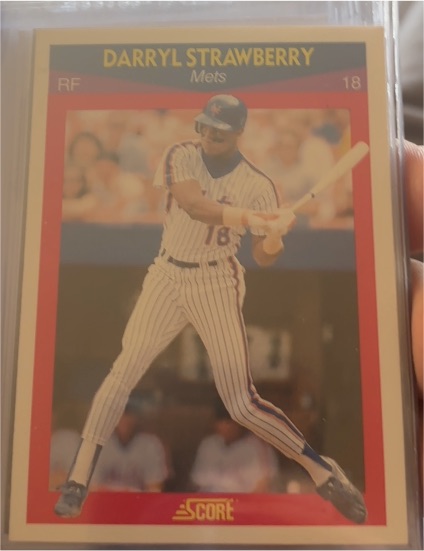 1990 Score 100 Superstars #15 Darryl Strawberry — front