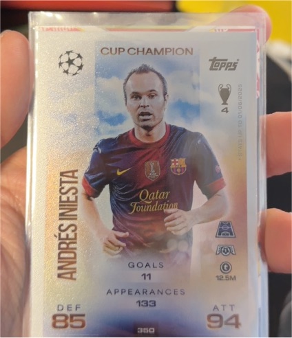 2025 Topps Champions League #350 Andrés Iniesta — front