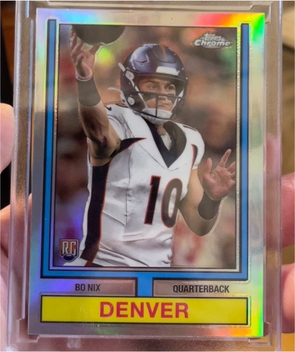 2024 Topps Chrome 1974 Throwback #74TF-4 Bo Nix — front