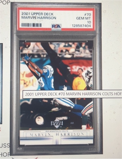 2001 Upper Deck #70 Marvin Harrison — front