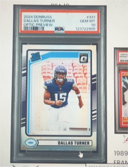 2024 Panini Donruss Optic Preview #331 Dallas Turner — front