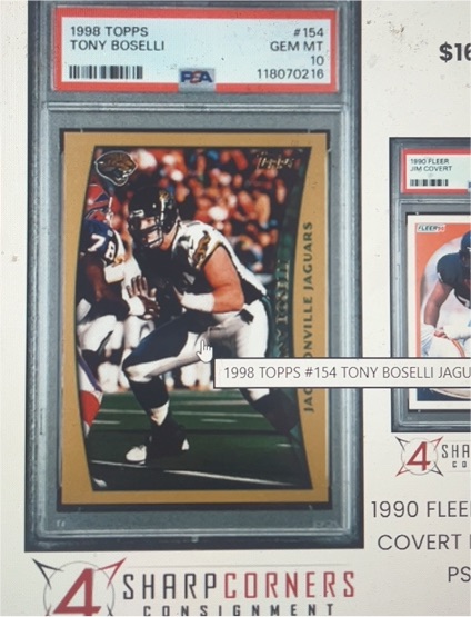 1998 Topps #154 Tony Boselli — front