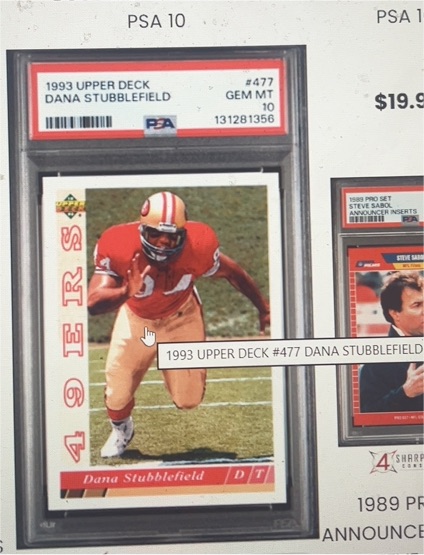 1993 Upper Deck #477 Dana Stubblefield — front