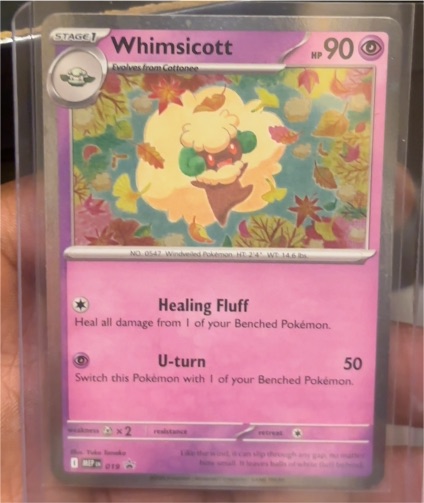Whimsicott #019 Phantasmal Flames Black Star Promo — front