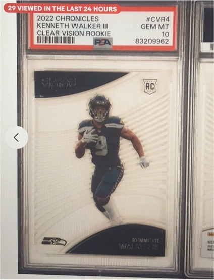 2022 Panini Chronicles #CVR4 Kenneth Walker III Clear Vision Rookie — front